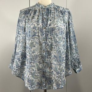 Anthropologie peasant blouse Petite Medium